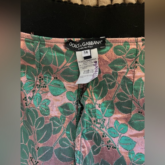 Dolce & Gabbana Multicolor Iridescent Brocade Jacquard Trousers Crop - Picture 9 of 9